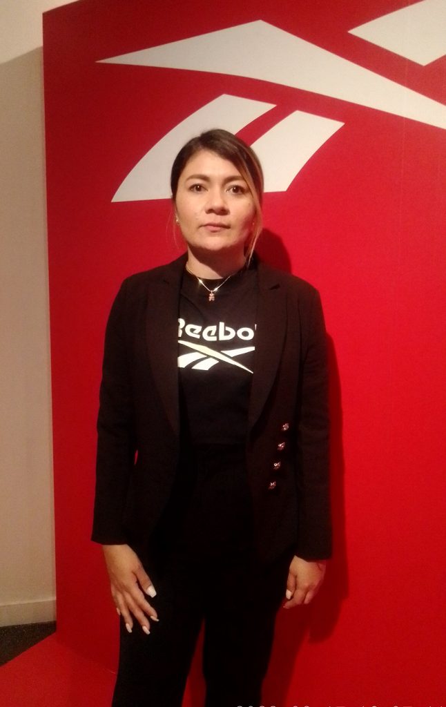 Deisy Carrillo, representante de la marca Reebok en Venezuela