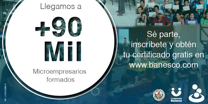 Banesco capacitó a más de 90.000 emprendedores durante 15 años