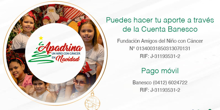 Banesco se une a la campaña de la Fundación Amigos del Niño con Cáncer