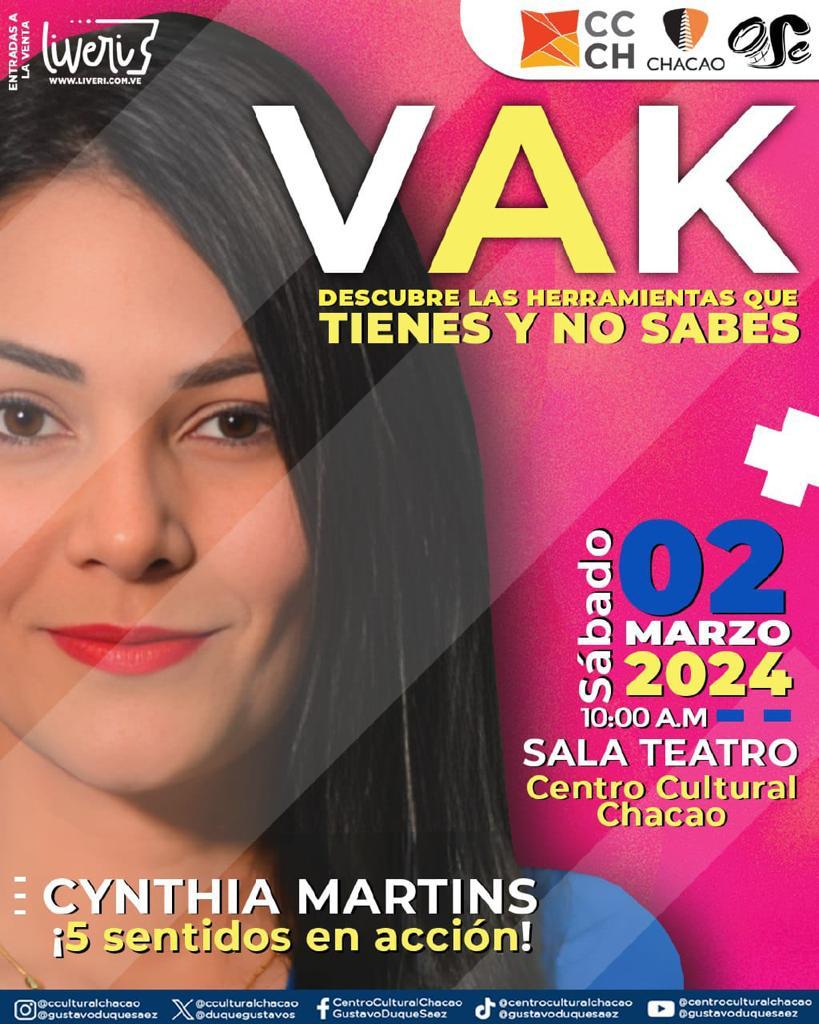 Experiencia VAK llegará a Caracas para activar los 5 sentidos - Cynthia Martins
