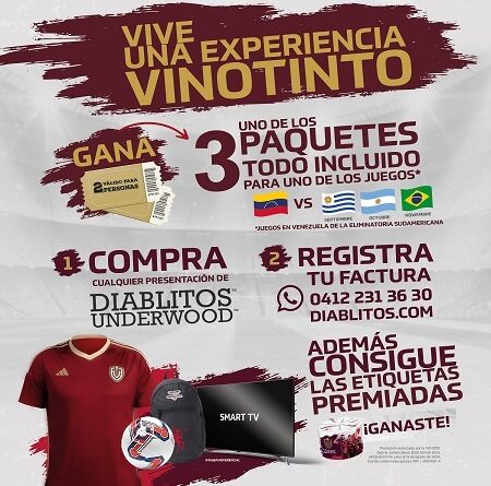 Diablitos UnderwoodTM te lleva a vivir una experiencia Vinotinto