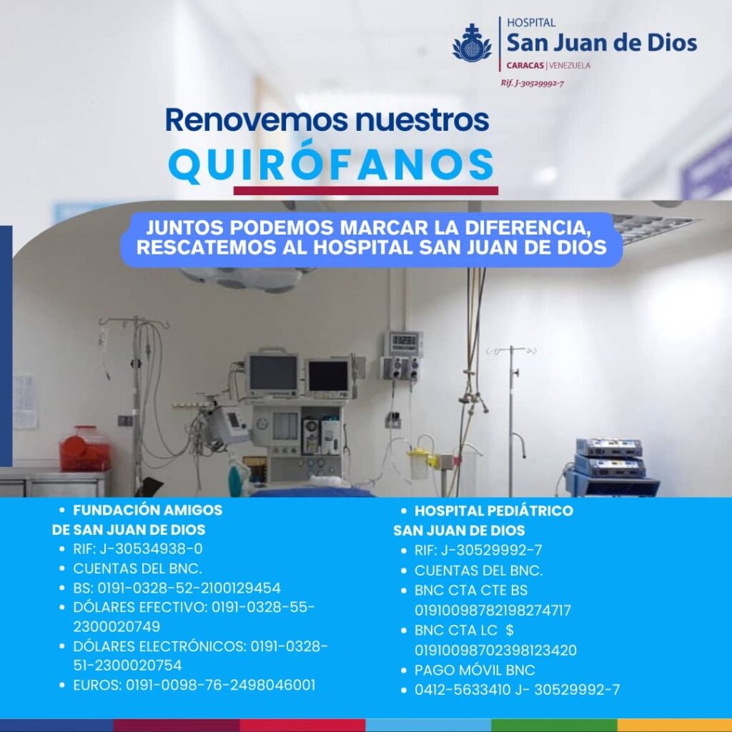 Rehabilitemos los quirófanos del Hospital San Juan de Dios para continuar salvando vidas