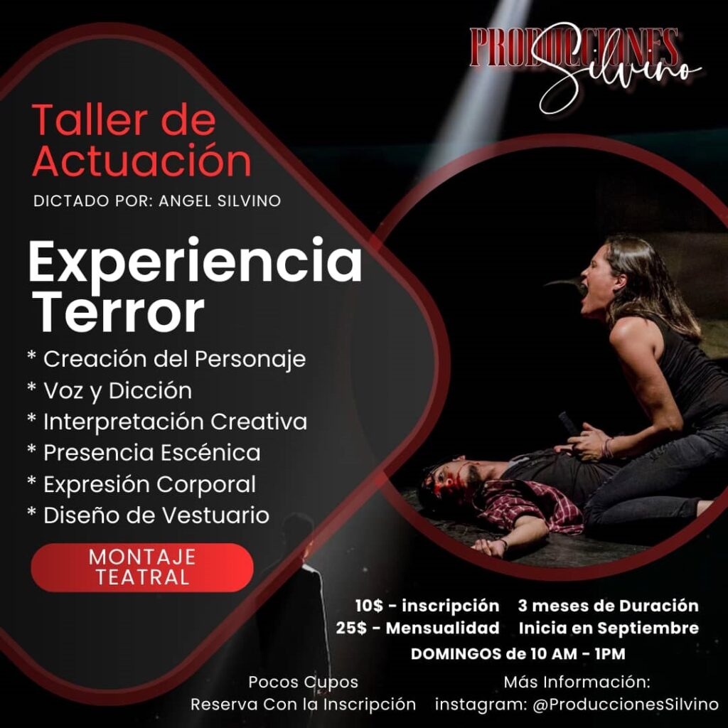 Experiencia Terror, el taller de actuación para teatro 