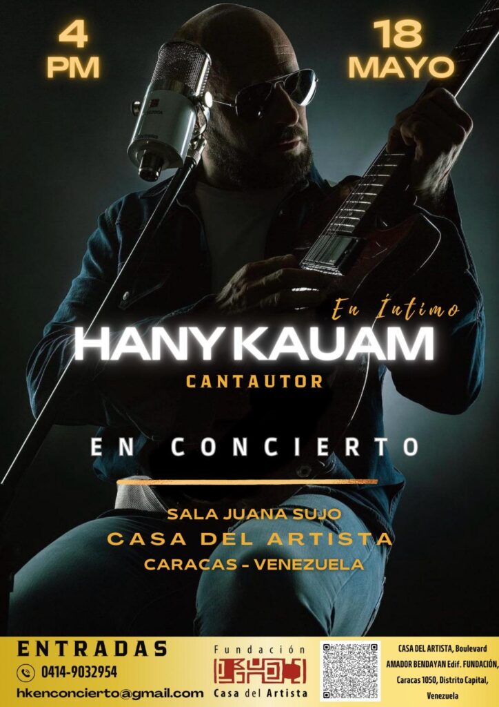 Hany Kauam ofrecerá un concierto inolvidable en La Casa del Artista 
para celebrar el mes de las madres 