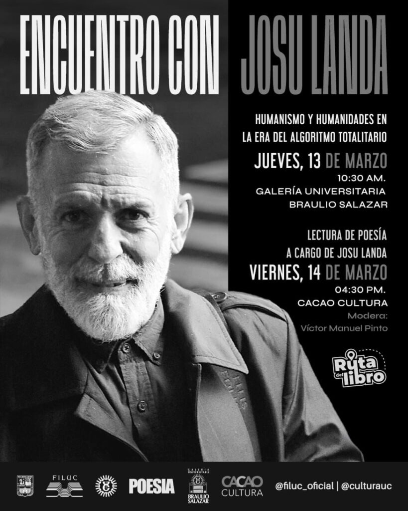 Encuentro con Josu Landa los días 13 y 14 de marzo en Filuc