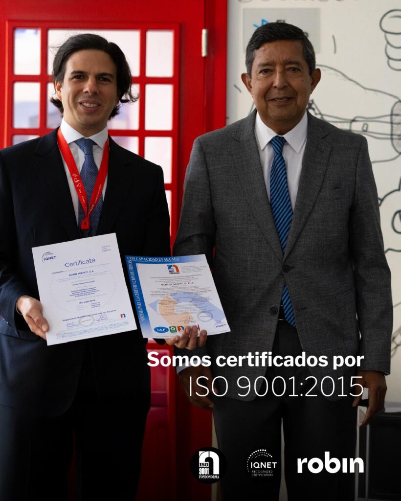 Robin Agency C.A. recibe Certificación ISO 9001:2015, consolidándose como líder en calidad para los servicios de publicidad en Venezuela