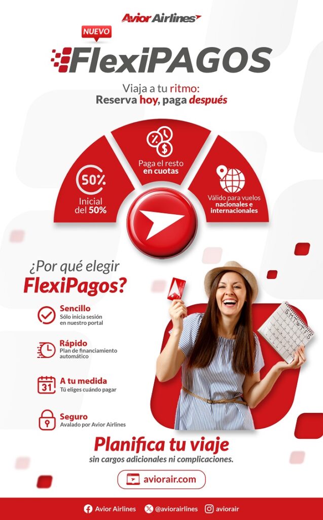 FlexiPagos: La nueva opción de financiamiento de Avior Airlines que facilita tus viajes 