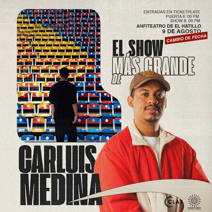 El show más grande de Carluis Medina llegará al Anfiteatro El Hatillo