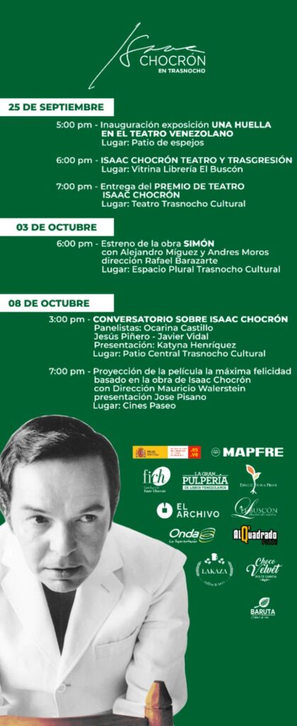 Homenaje a Isaac Chocrón en Trasnocho Cultural