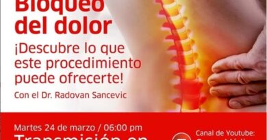 GMSP realizará En Vivo sobre bloqueo del dolor y su impacto en patologías de la columna
