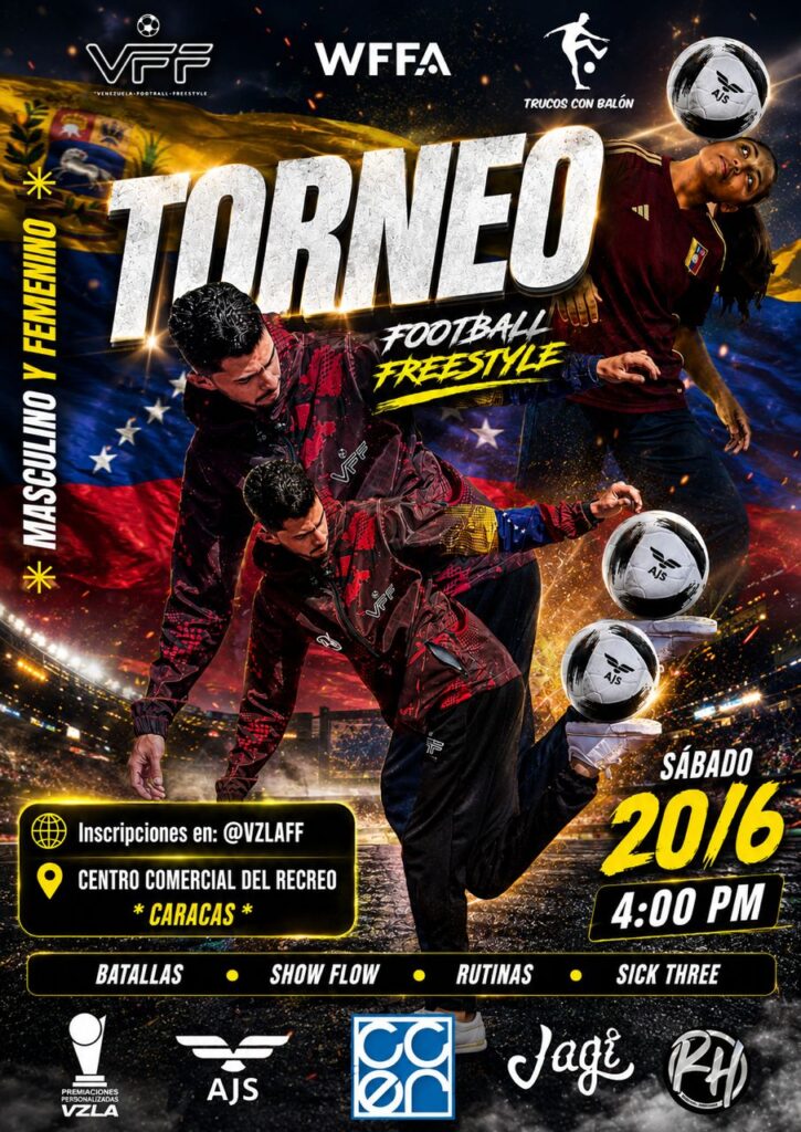 Caracas recibirá a los mejores atletas del Torneo Nacional Football Freestyle 2026