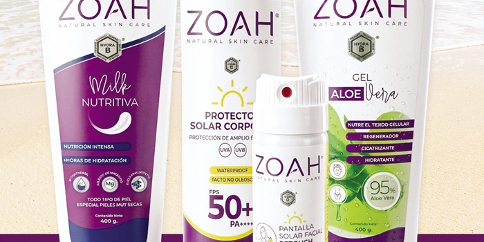Nuevos protectores solares en aerosol y cremas reparadoras ZOAH para combatir el sol
