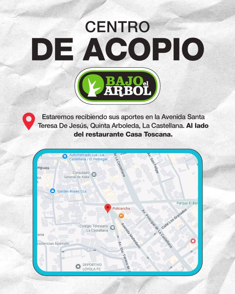 Bajo el Árbol activa cadena de solidaridad
