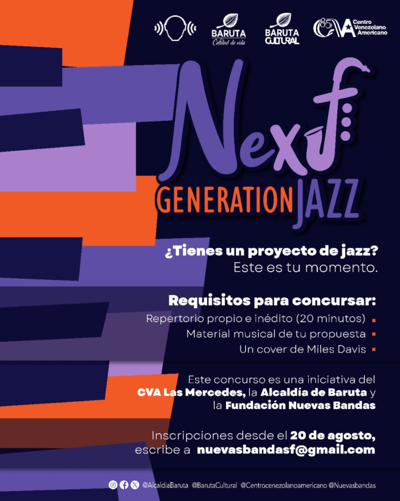 Nuevas Bandas, CVA y Alcaldía de Baruta van por la nueva escena del jazz venezolano