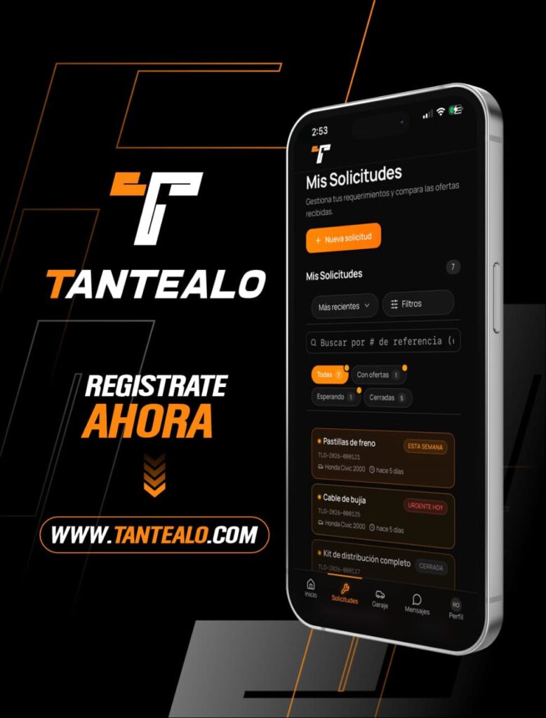 Plataforma Tantéalo conecta usuarios con tiendas de autopartes