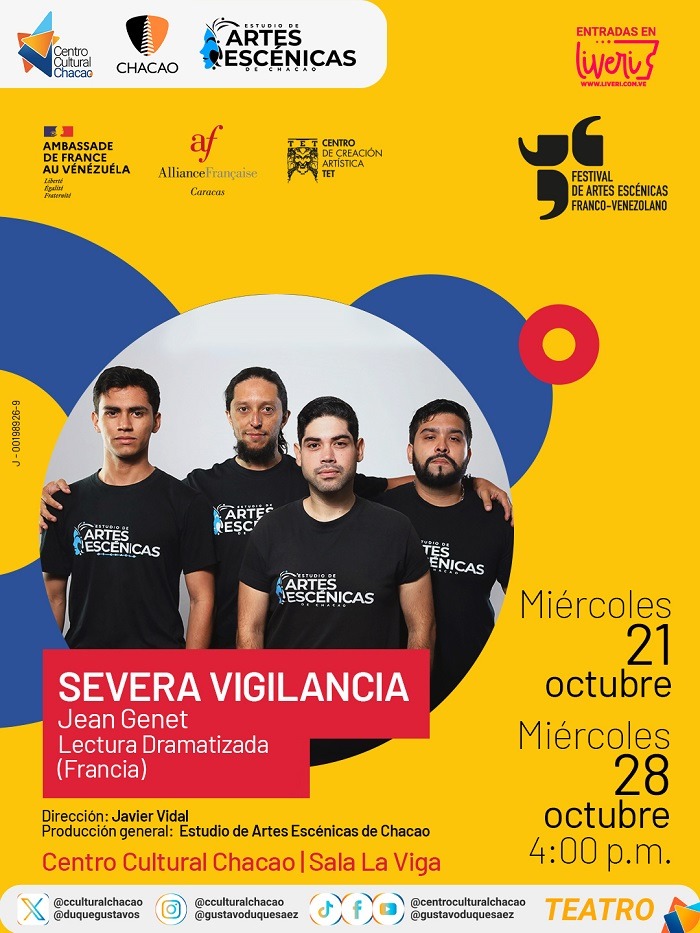 CENTRO CULTURAL CHACAO INICIA CICLO DE LECTURAS DRAMATIZADAS EN EL MARCO DEL FESTIVAL DE ARTES ESCÉNICAS FRANCO - VENEZOLANO